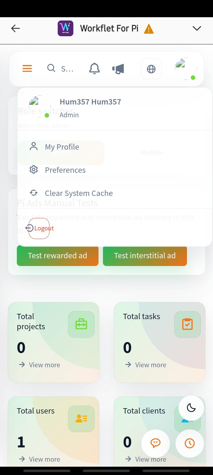 Workflet profile controls